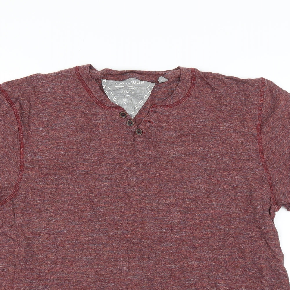 Rocha John Rocha Mens Red    T-Shirt Size M