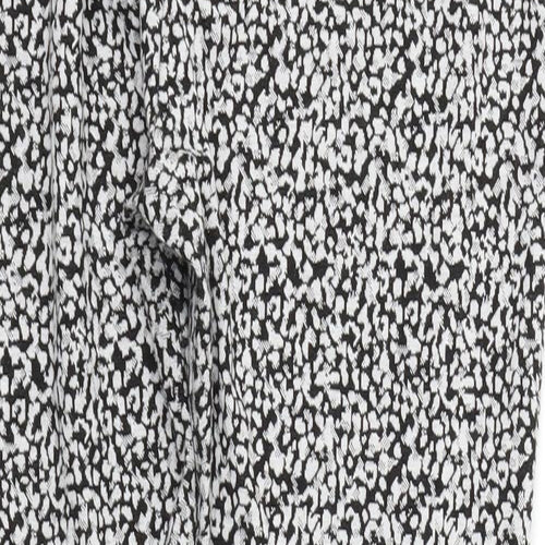 TU Womens Black Animal Print  Trousers  Size 14 L24 in