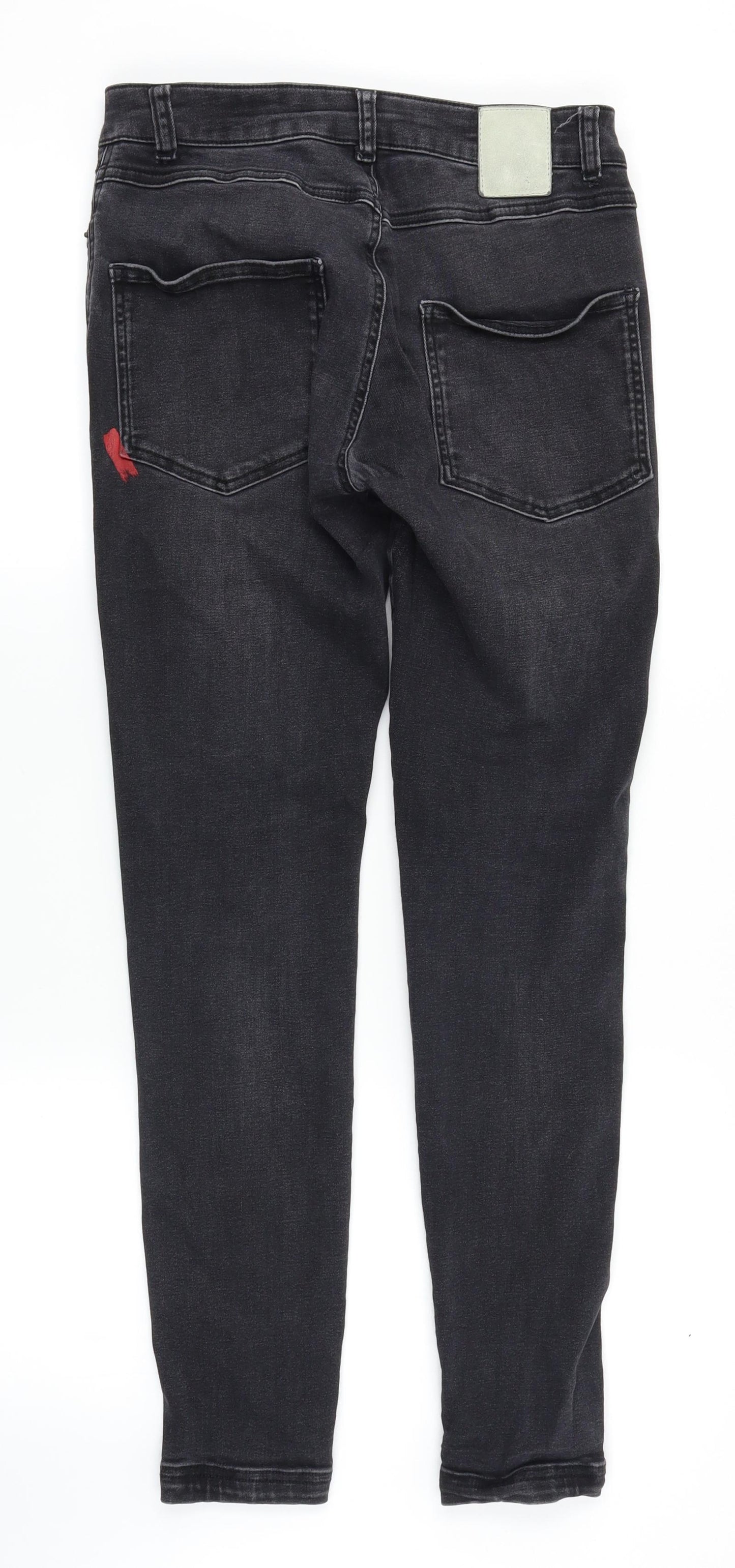 Eleven Mens Black  Denim Skinny Jeans Size 30 in L28 in