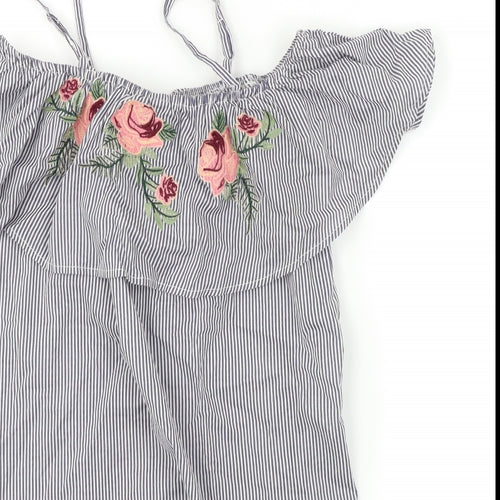 Select Womens Blue Striped  Trapeze & Swing  Size 10