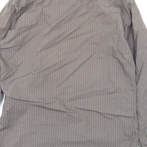 River Island Mens Brown Striped   Button-Up Size M
