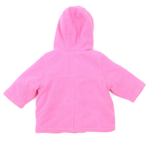 Marks & Spencer Girls Pink   Basic Coat Coat Size 6-9 Months