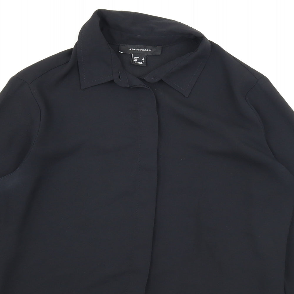 Atmosphere Womens Black   Basic Button-Up Size 6