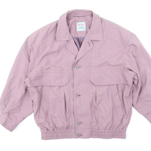 Melka Mens Purple   Bomber Jacket Coat Size XL