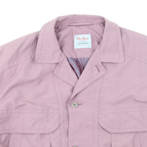 Melka Mens Purple   Bomber Jacket Coat Size XL
