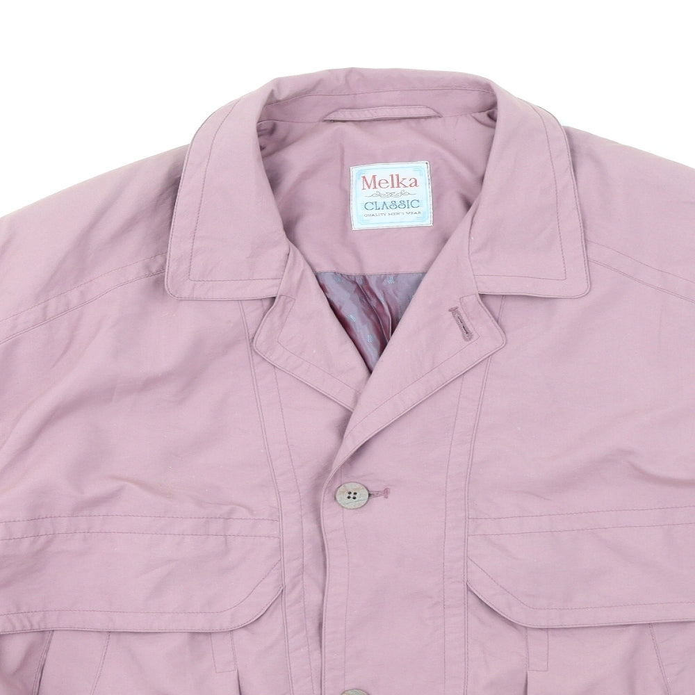 Melka Mens Purple   Bomber Jacket Coat Size XL