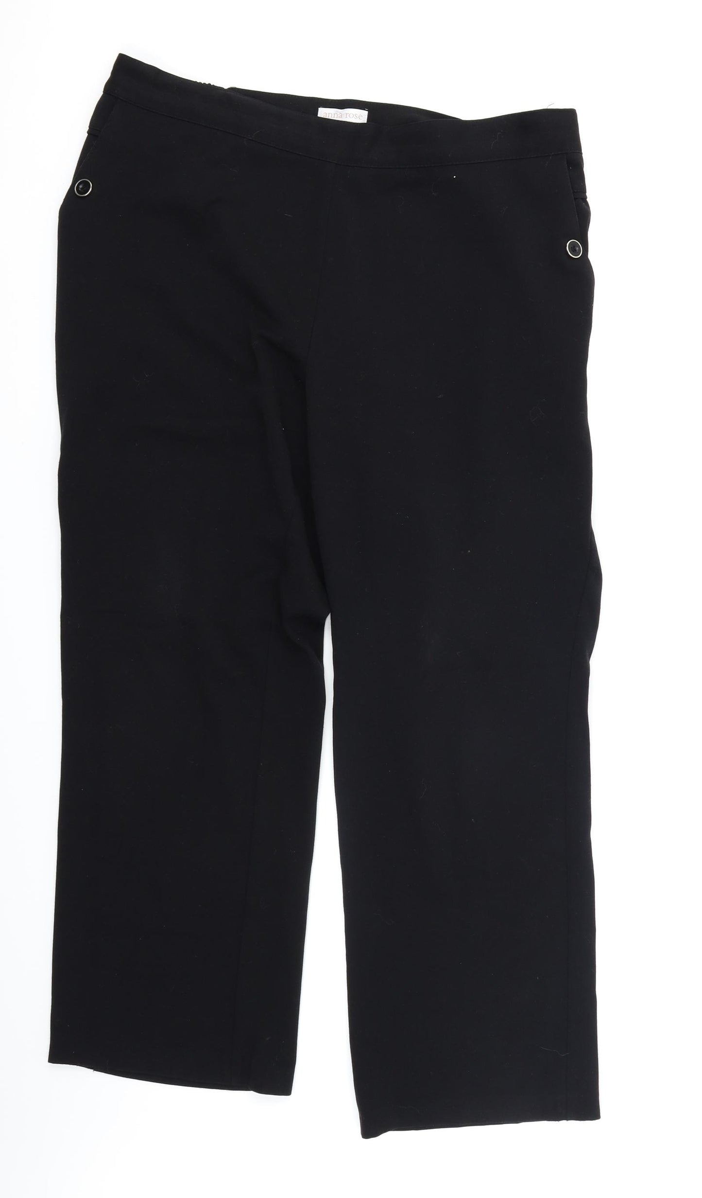 Anna Rose Womens Black   Trousers  Size 18 L27 in