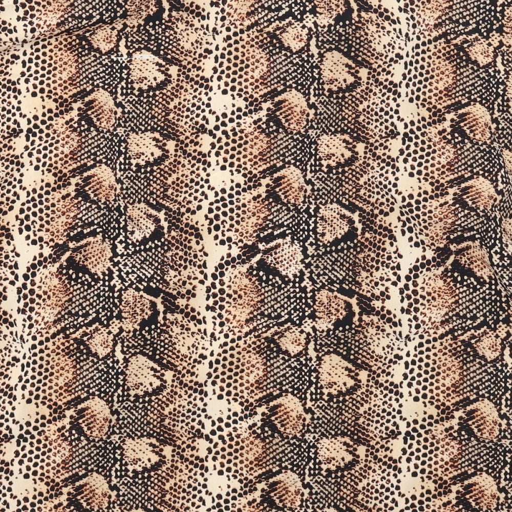 Primark Womens Brown Animal Print  Basic Blouse Size 14