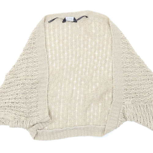 Dorothy Perkins Womens Beige   Shrug Jumper Size 10