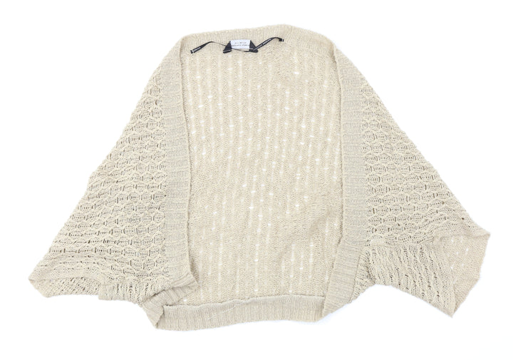 Dorothy Perkins Womens Beige   Shrug Jumper Size 10