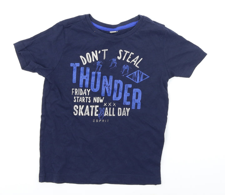 Espirit Boys Blue Basic T-Shirt Size 4-5 Years - Skateboard
