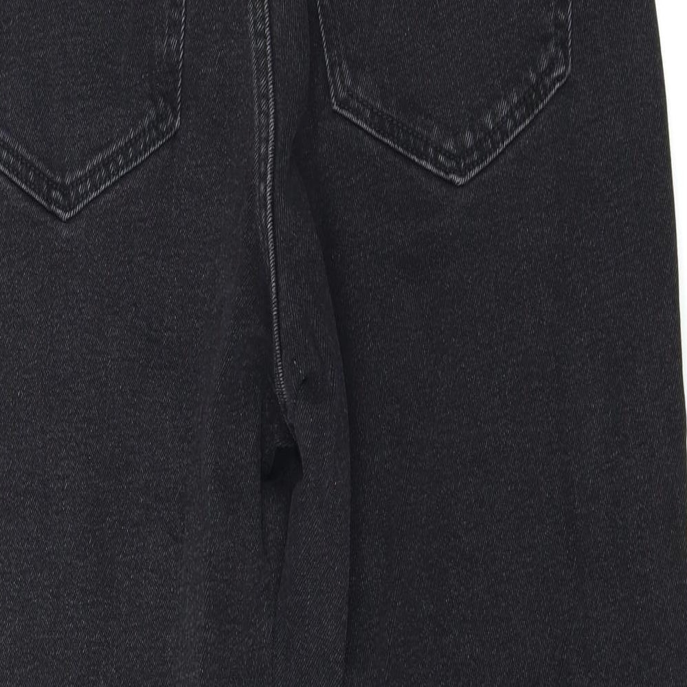 Stradivarius Womens Black  Denim Mom Jeans Size 16 L27 in