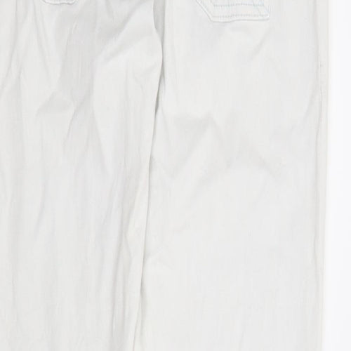 Blue Motion Womens White  Denim Straight Jeans Size 8 L28 in