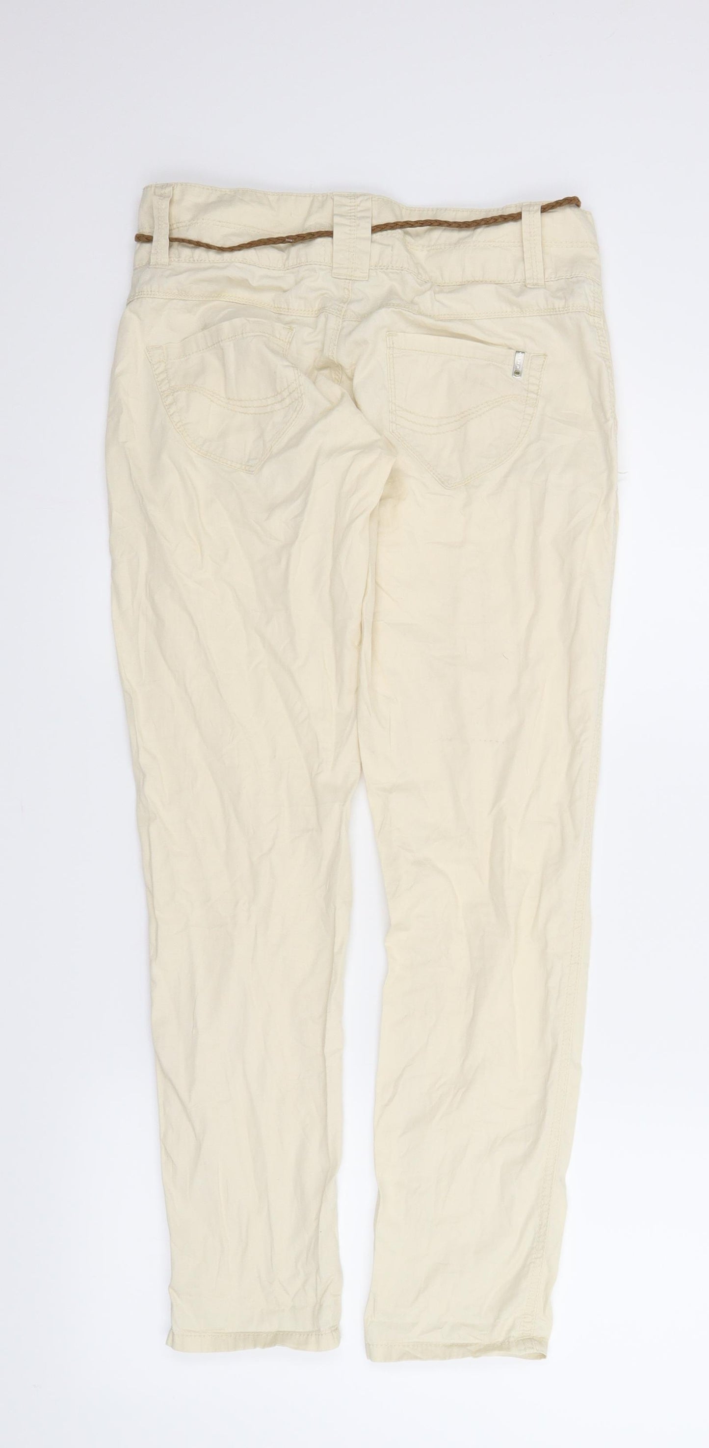 TALLY WEiJL Womens Beige   Carrot Trousers Size 6 L27.5 in - Belt included