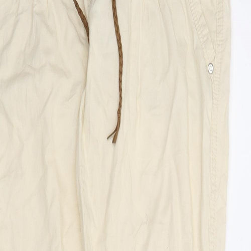 TALLY WEiJL Womens Beige   Carrot Trousers Size 6 L27.5 in - Belt included
