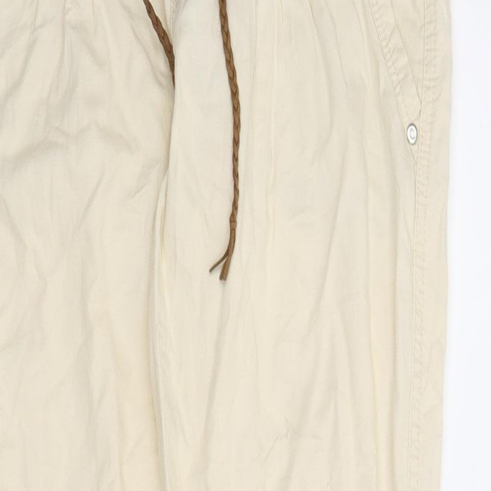 TALLY WEiJL Womens Beige   Carrot Trousers Size 6 L27.5 in - Belt included