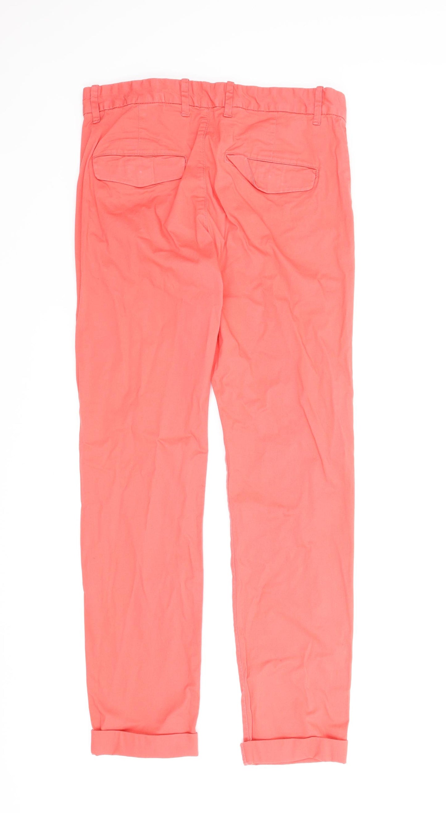 H&M Womens Red   Chino Trousers Size S L27 in