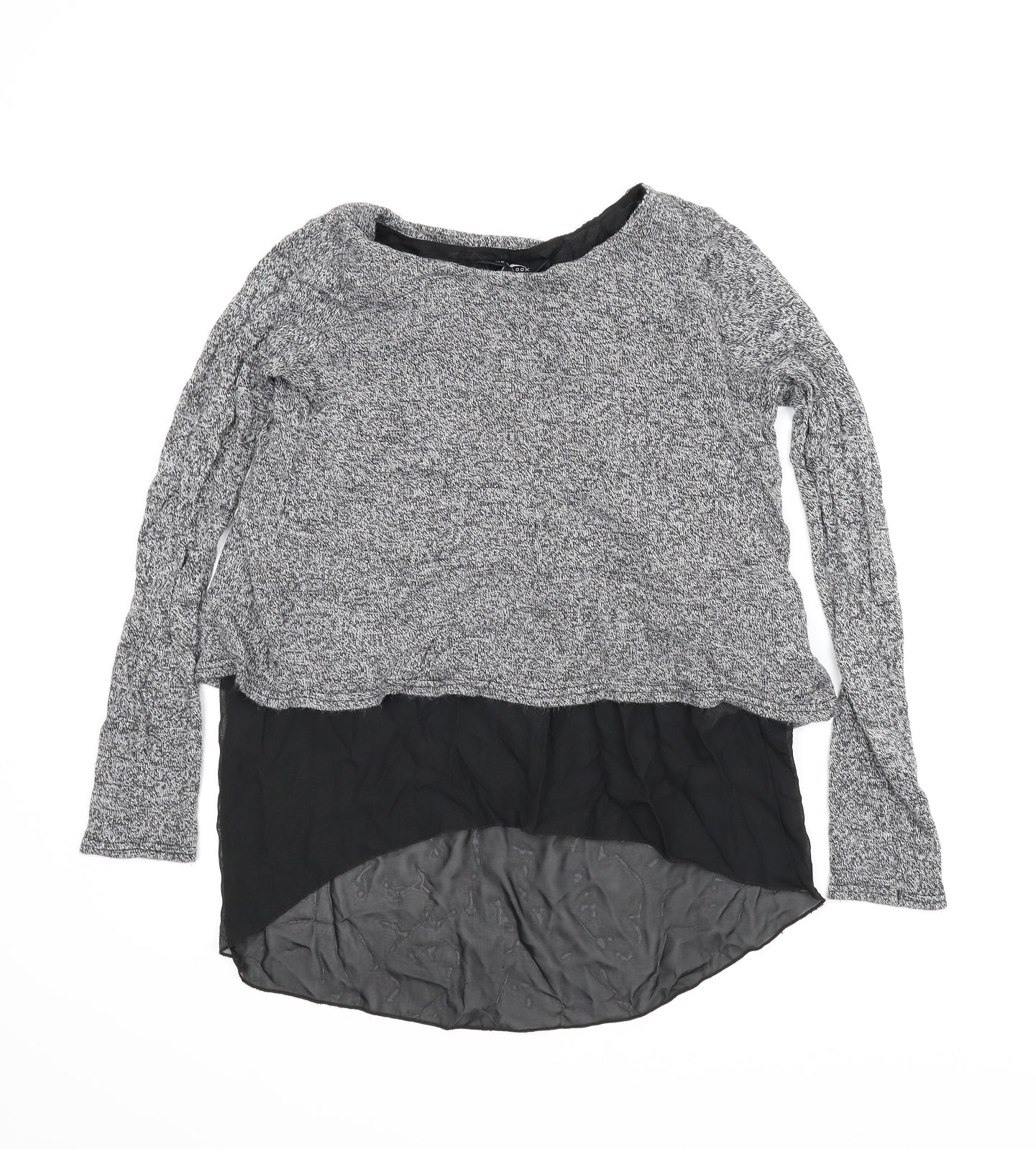 New Look Womens Grey   Basic Blouse Size M  - Split back