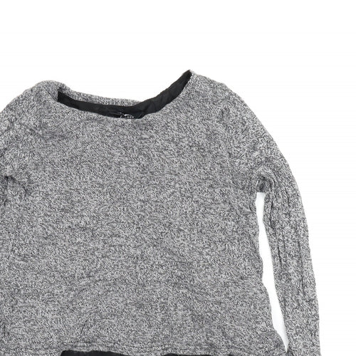 New Look Womens Grey   Basic Blouse Size M  - Split back
