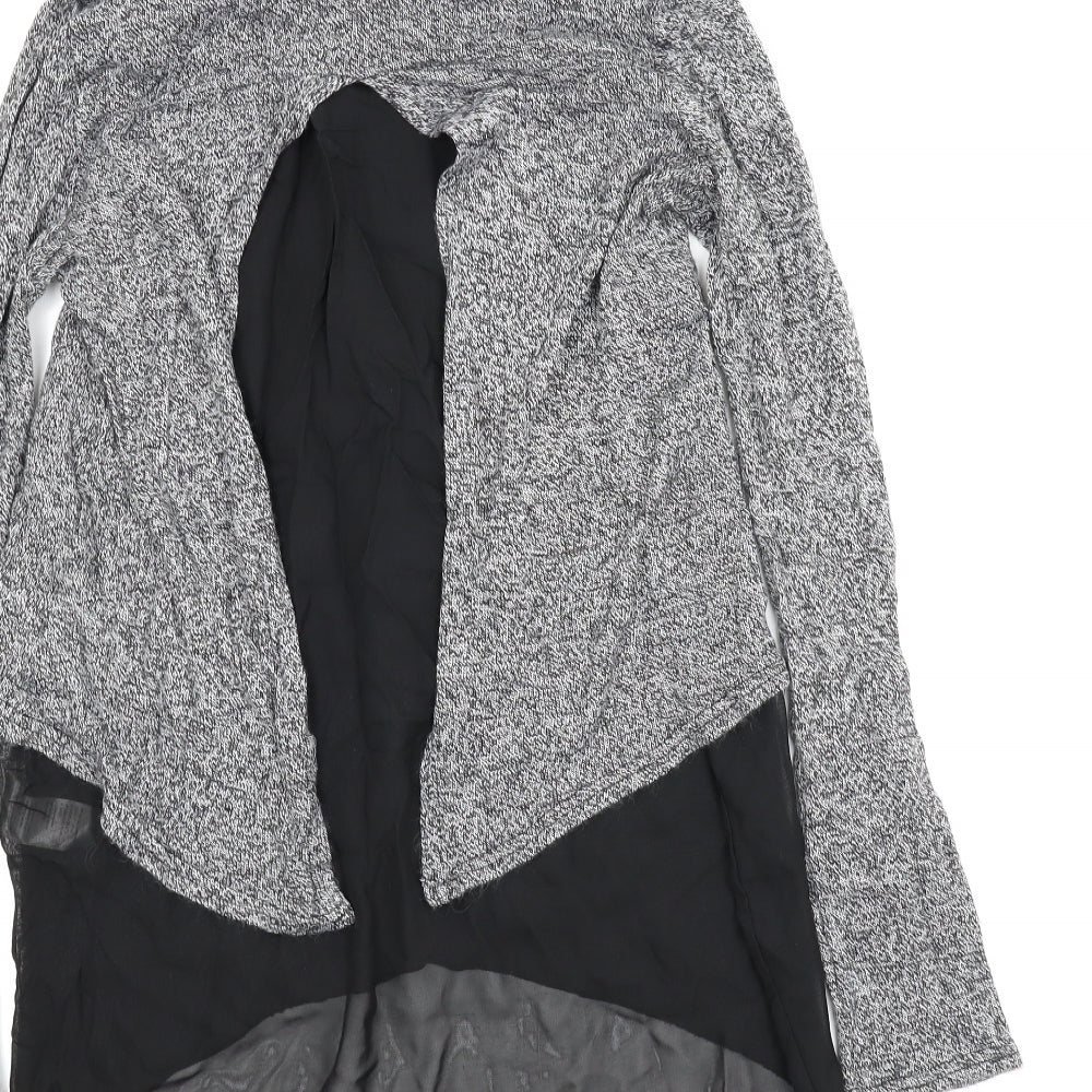 New Look Womens Grey   Basic Blouse Size M  - Split back