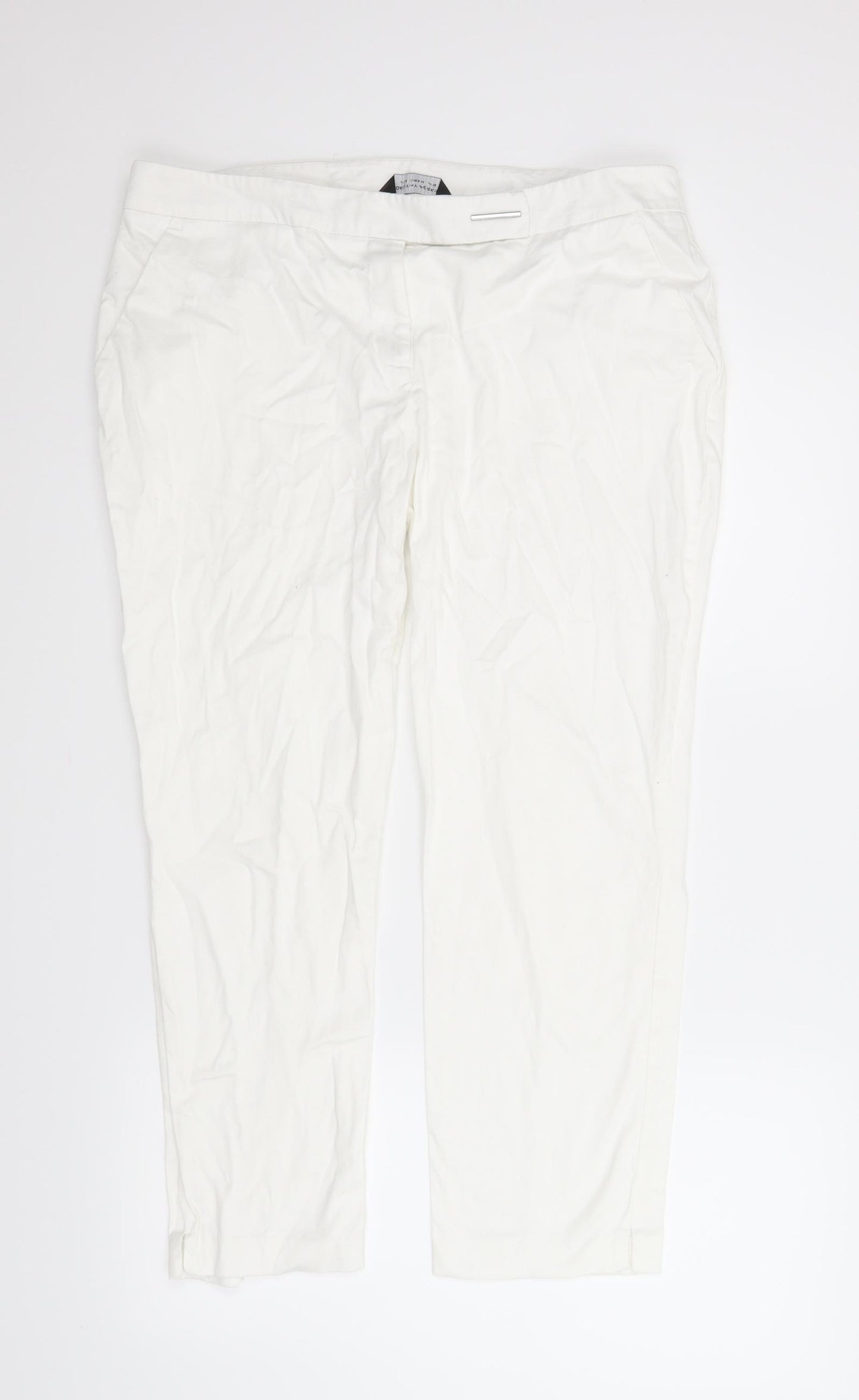 Dorothy Perkins Womens White   Pedal Pusher Trousers Size 16 L23 in
