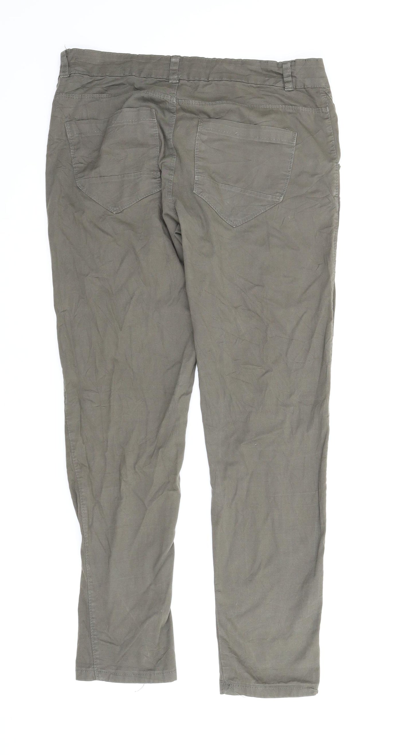 Preworn Womens Green   Pedal Pusher Trousers Size M L25 in