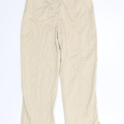 Yoors Womens Beige   Pedal Pusher Trousers Size 10 L23 in