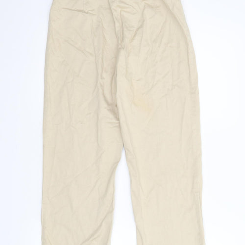 Yoors Womens Beige   Pedal Pusher Trousers Size 10 L23 in