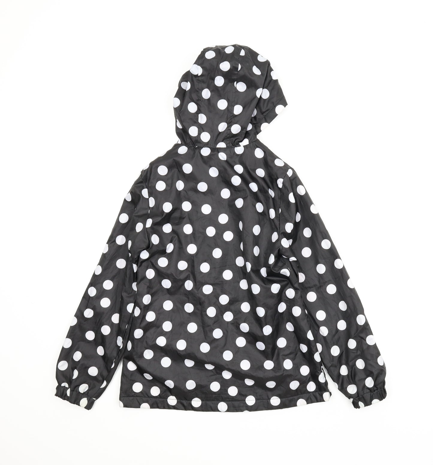 George Girls Black Polka Dot  Rain Coat Coat Size 10-11 Years