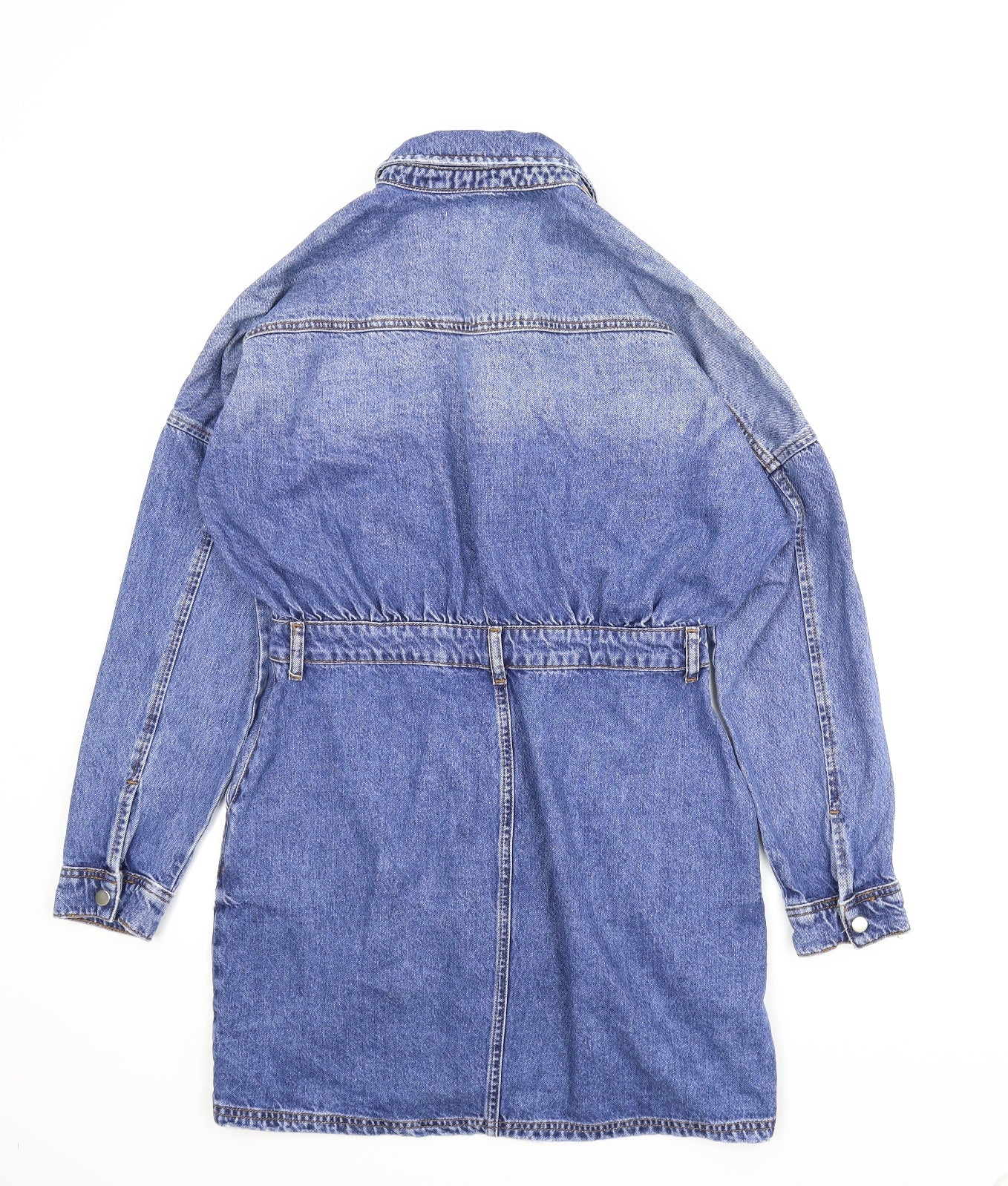 River Island Womens Blue  Denim Jacket Dress  Size 14