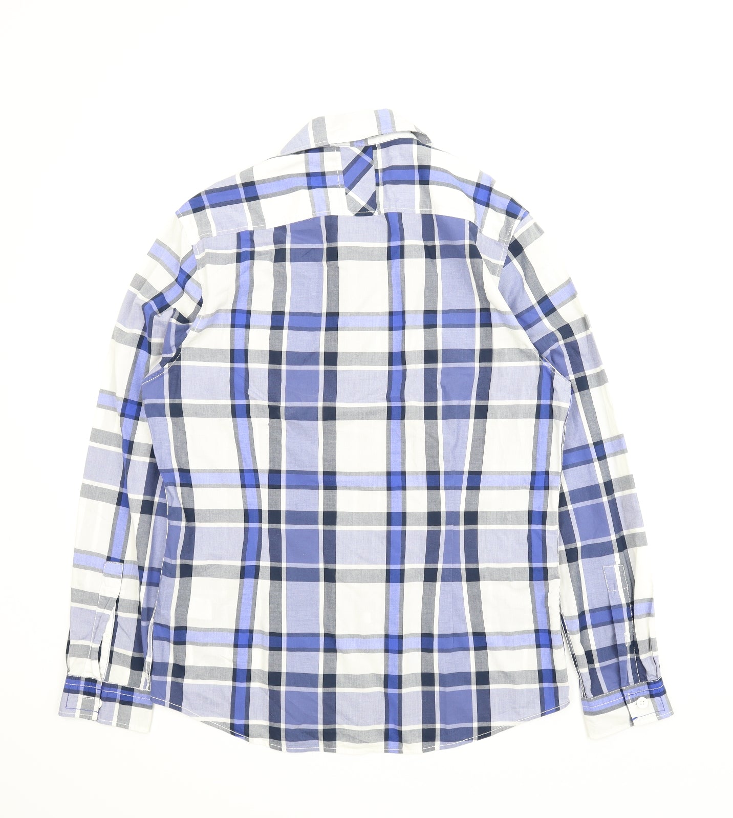Burton Mens Blue Plaid   T-Shirt Size M