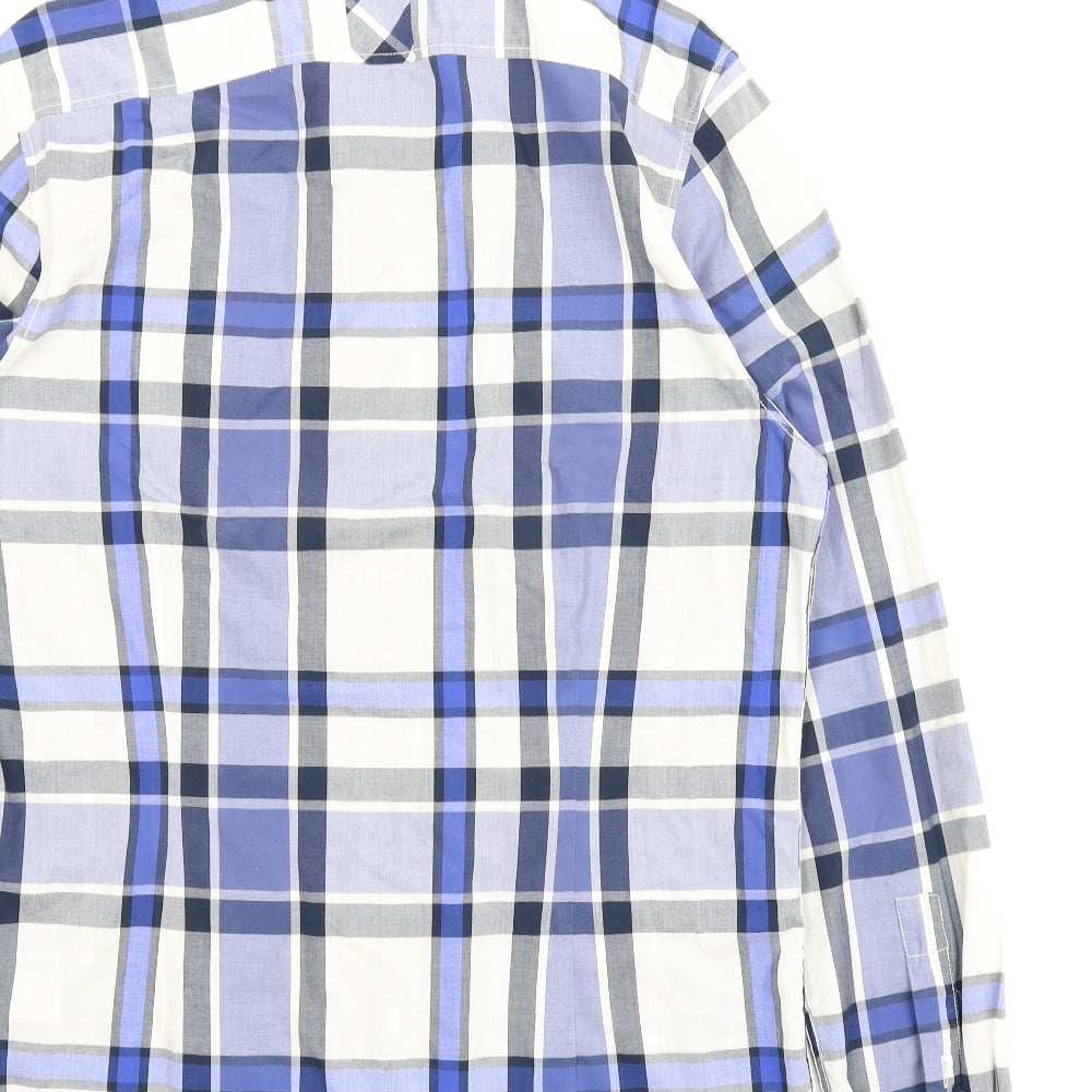 Burton Mens Blue Plaid   T-Shirt Size M