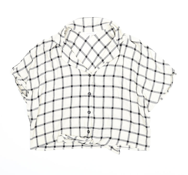 Apricot Womens Beige Check Basic Blouse Size 16