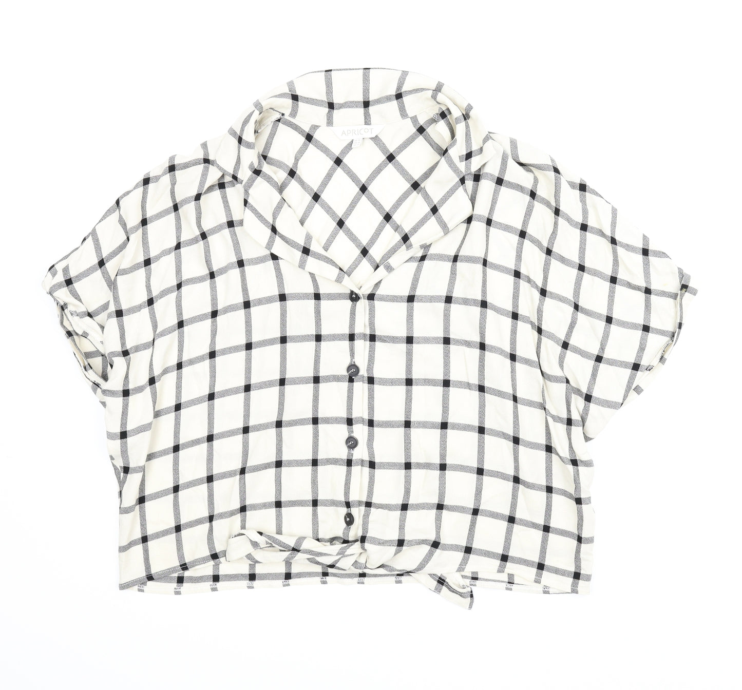 Apricot Womens Beige Check  Basic Blouse Size 16