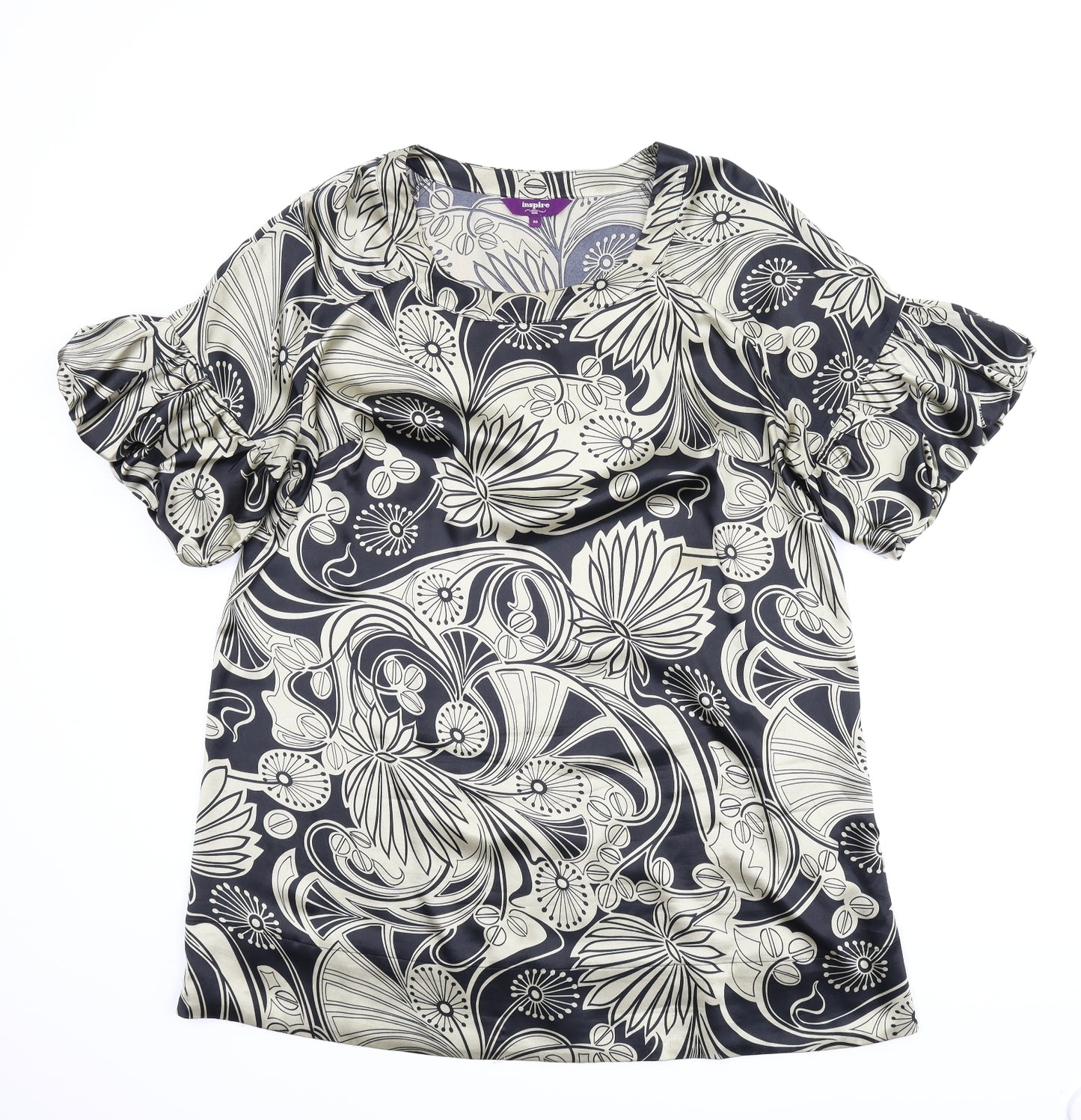 New Look Womens Gold Floral  A-Line  Size 20