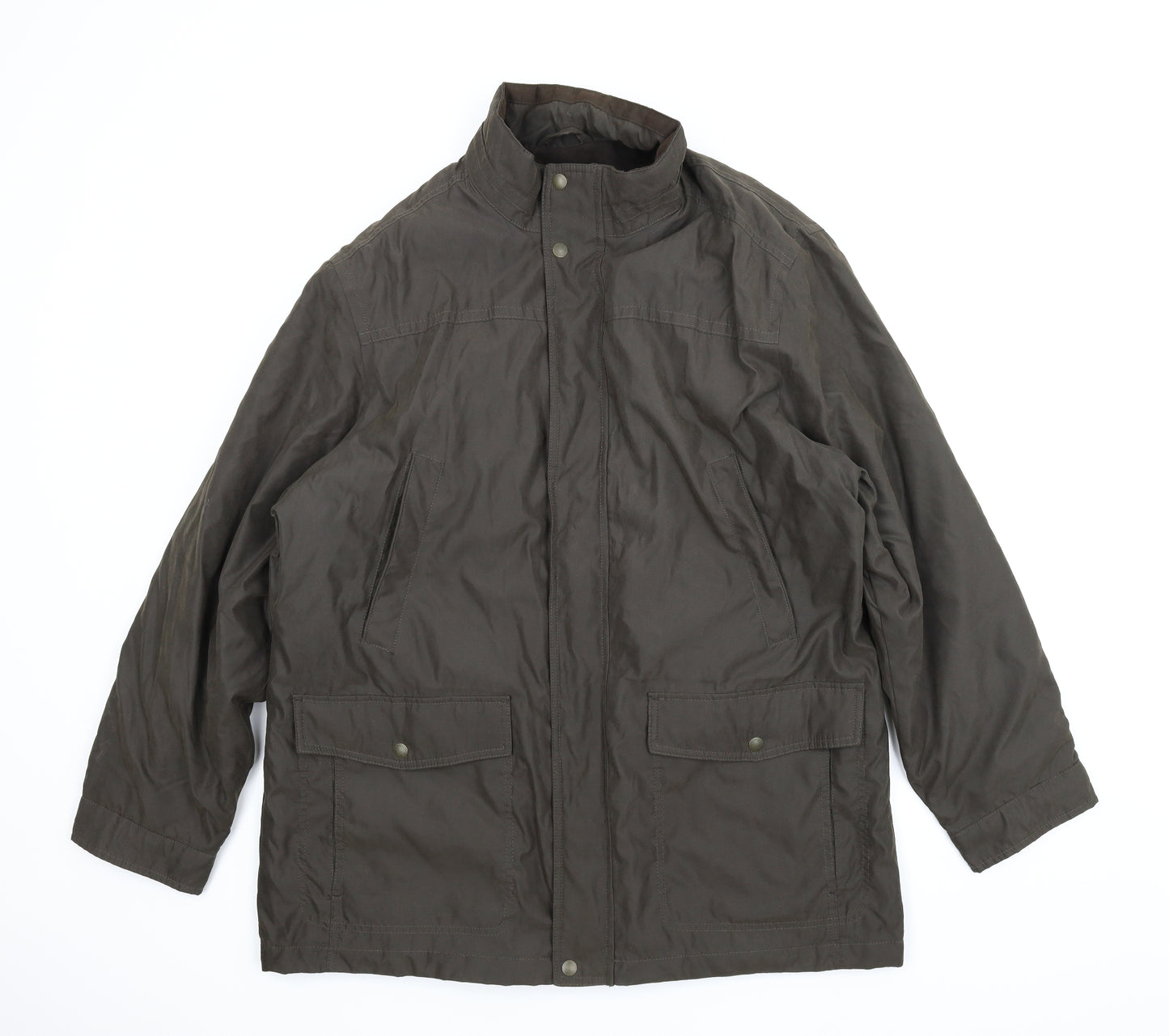 M&S Mens Green   Parka Coat Size XL