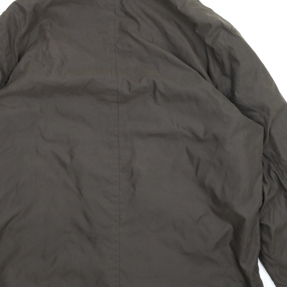 M&S Mens Green   Parka Coat Size XL