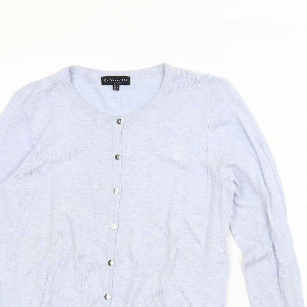 F&F Womens Blue   Cardigan Jumper Size 14