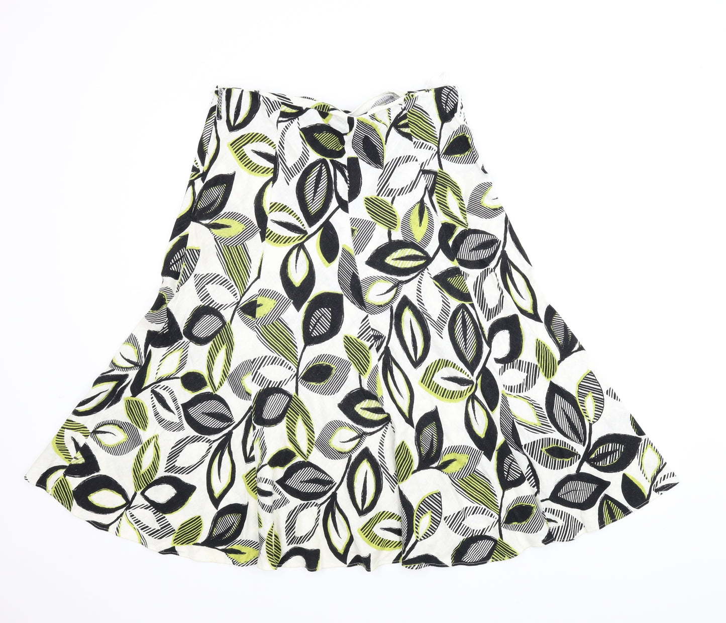 Wallis Womens Green Floral  A-Line Skirt Size 12