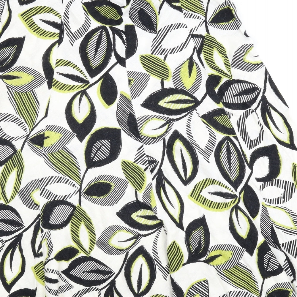 Wallis Womens Green Floral  A-Line Skirt Size 12
