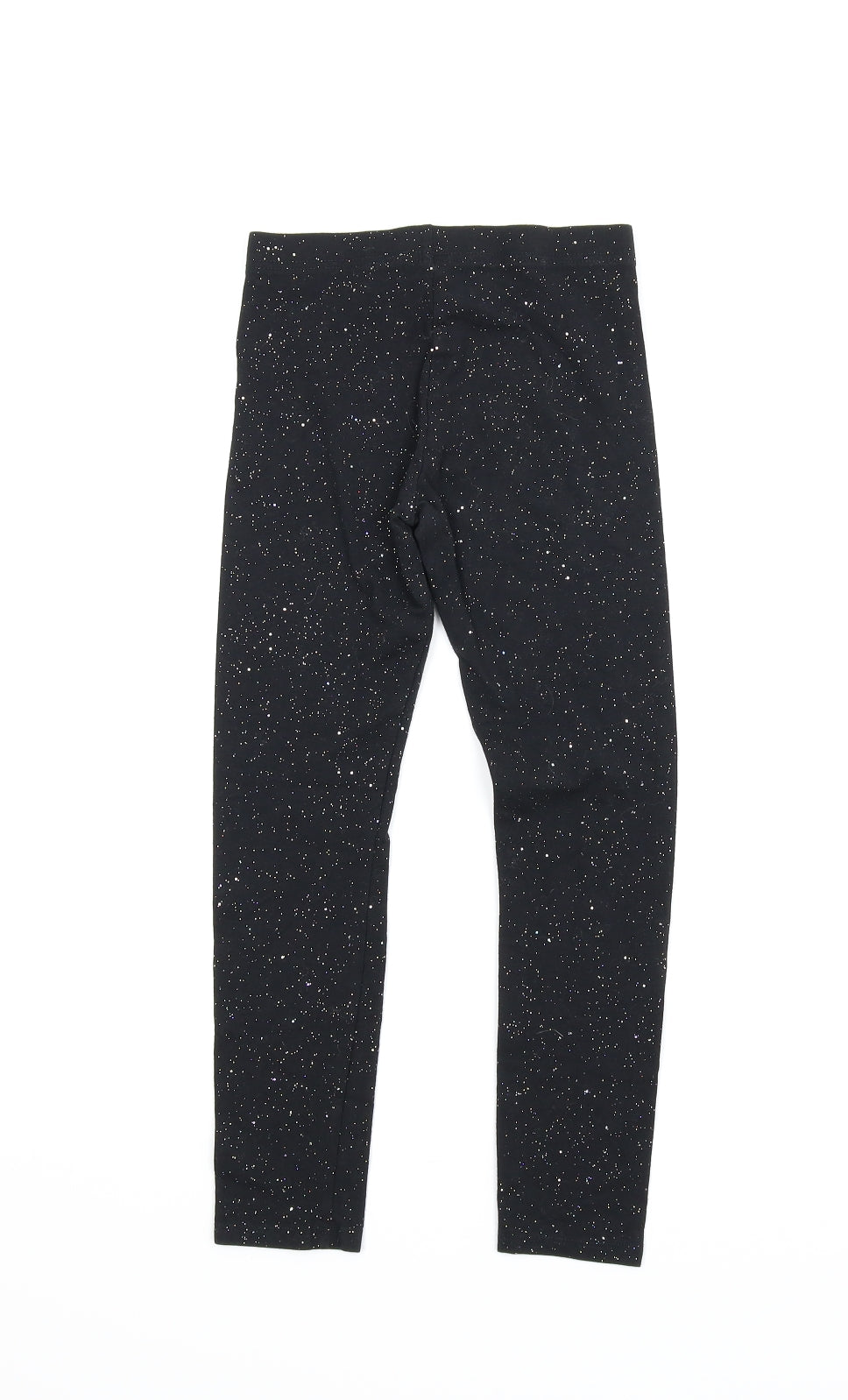 F&F Girls Black Flecked  Carrot Trousers Size 9-10 Years - Glitter leggings