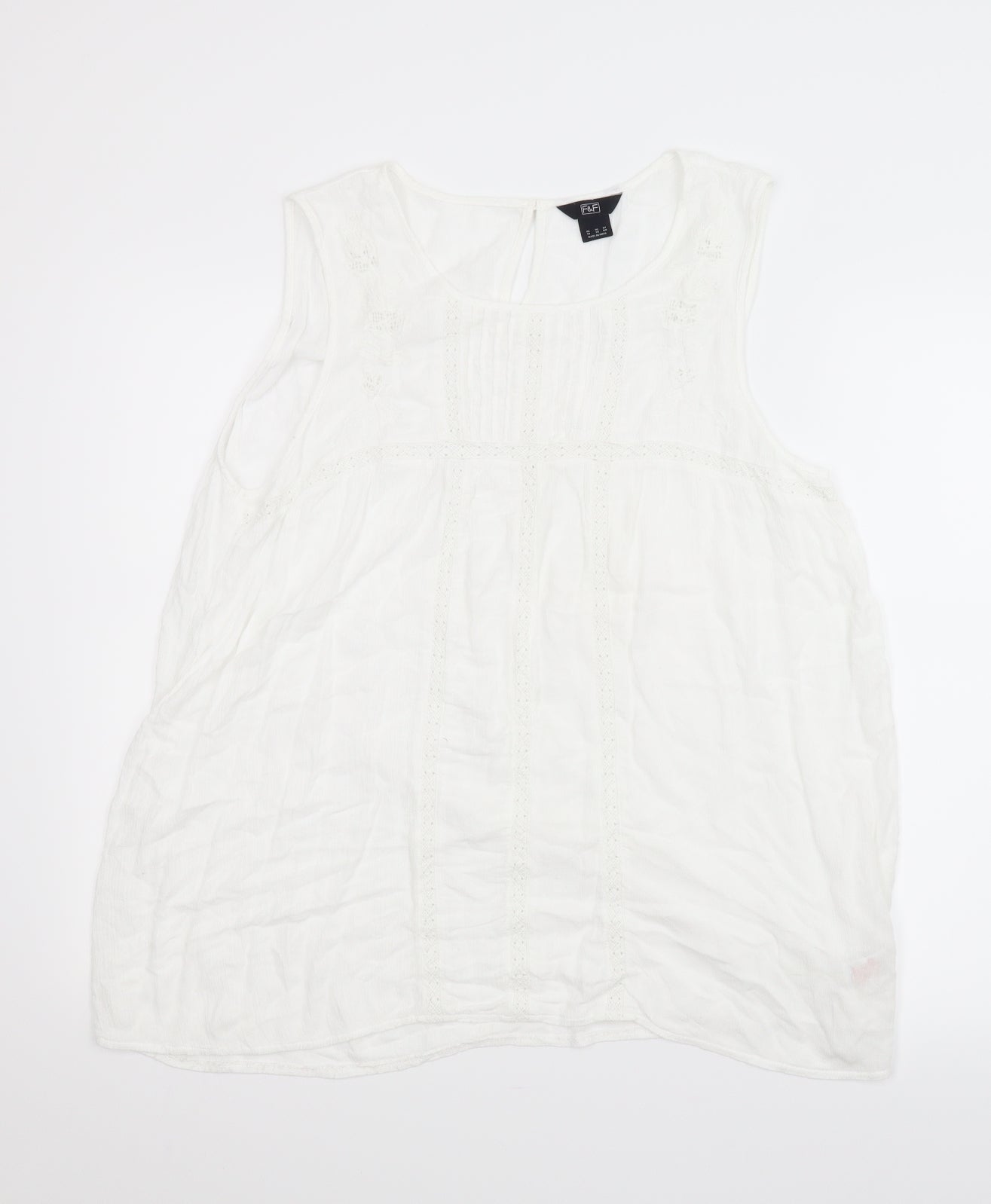 F&F Womens White   Basic Blouse Size 18