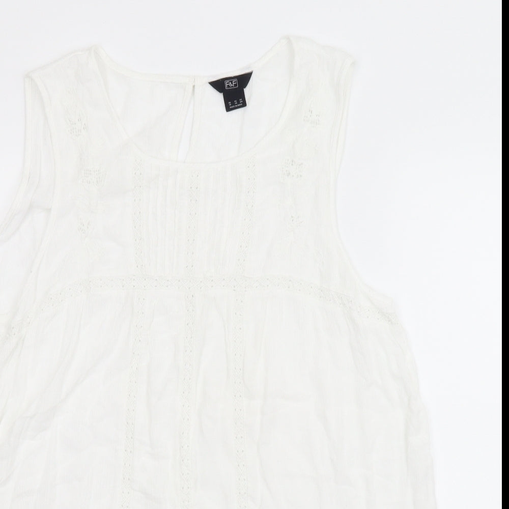 F&F Womens White   Basic Blouse Size 18