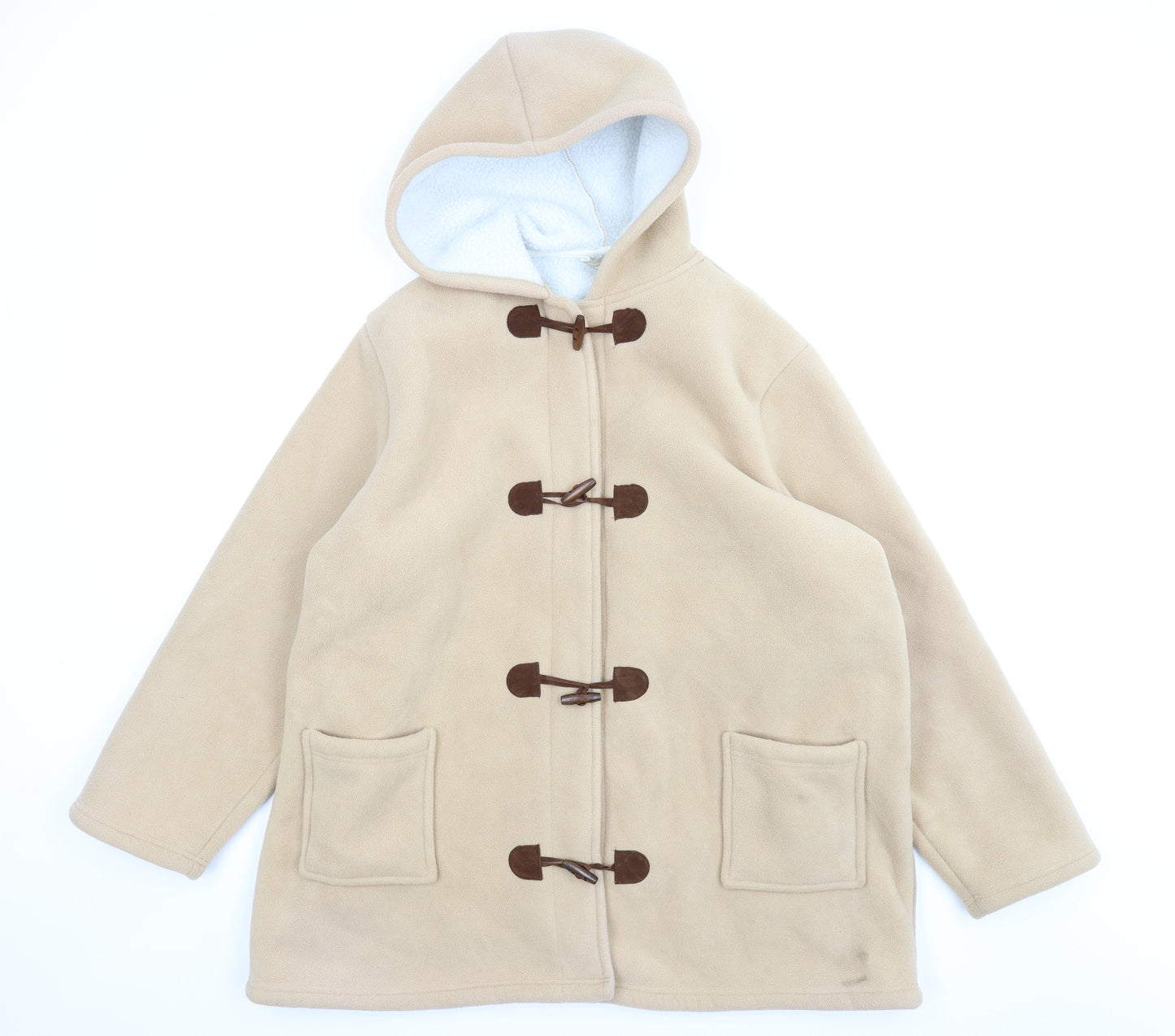 Anthology Womens Beige  Fleece Overcoat Coat Size 24  - Duffle coat
