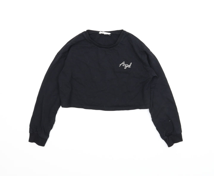 SheIn Girls Black   Pullover Jumper Size 12 Years  - Cropped