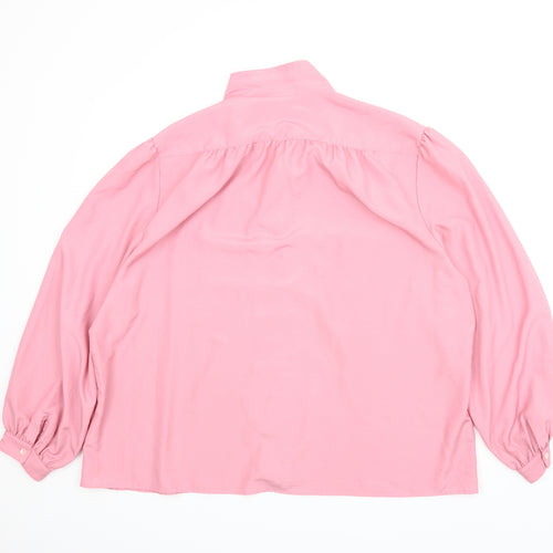 Gloria Vanderbilt Womens Pink   Basic Button-Up Size XL