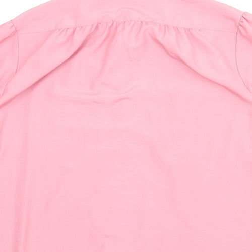 Gloria Vanderbilt Womens Pink   Basic Button-Up Size XL