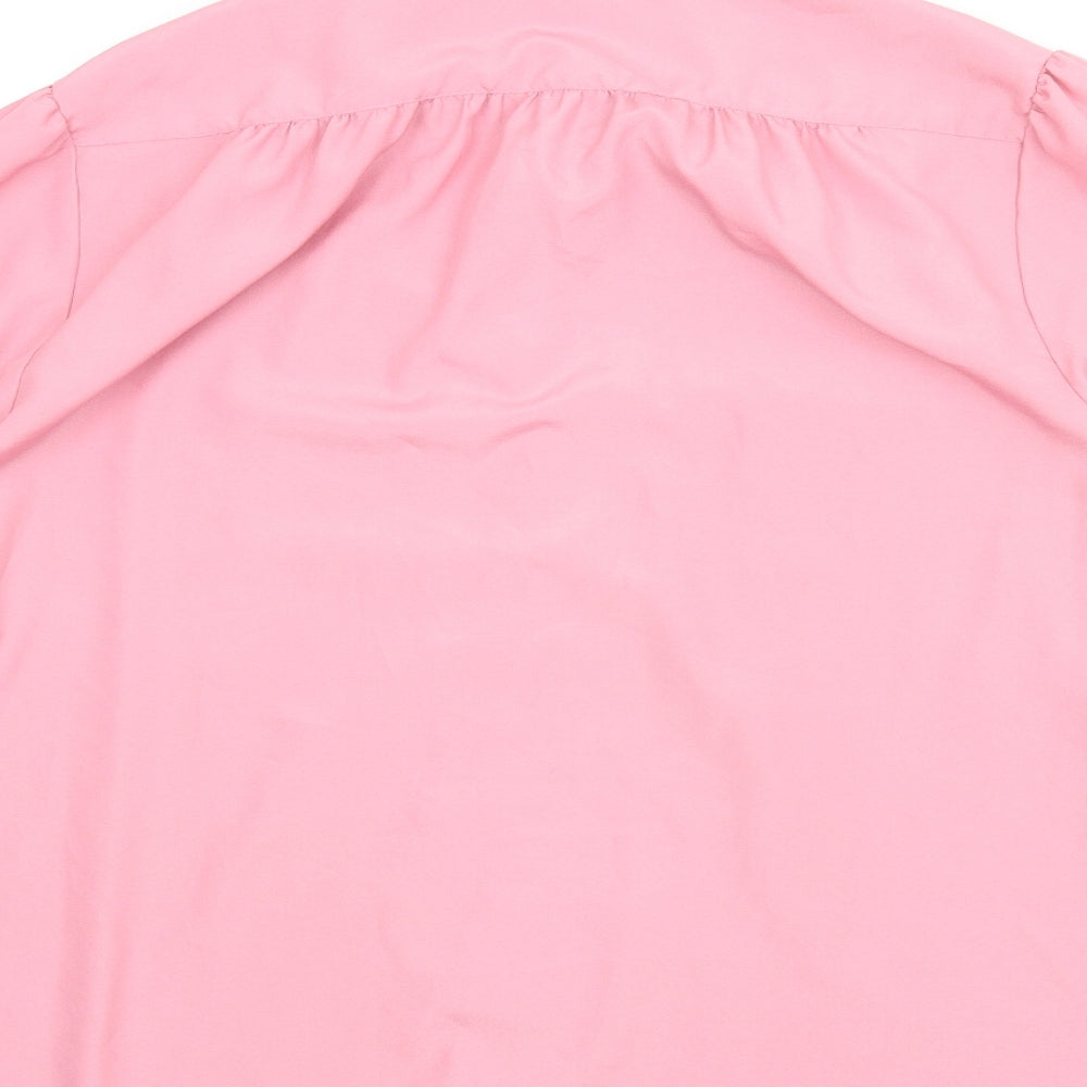 Gloria Vanderbilt Womens Pink   Basic Button-Up Size XL