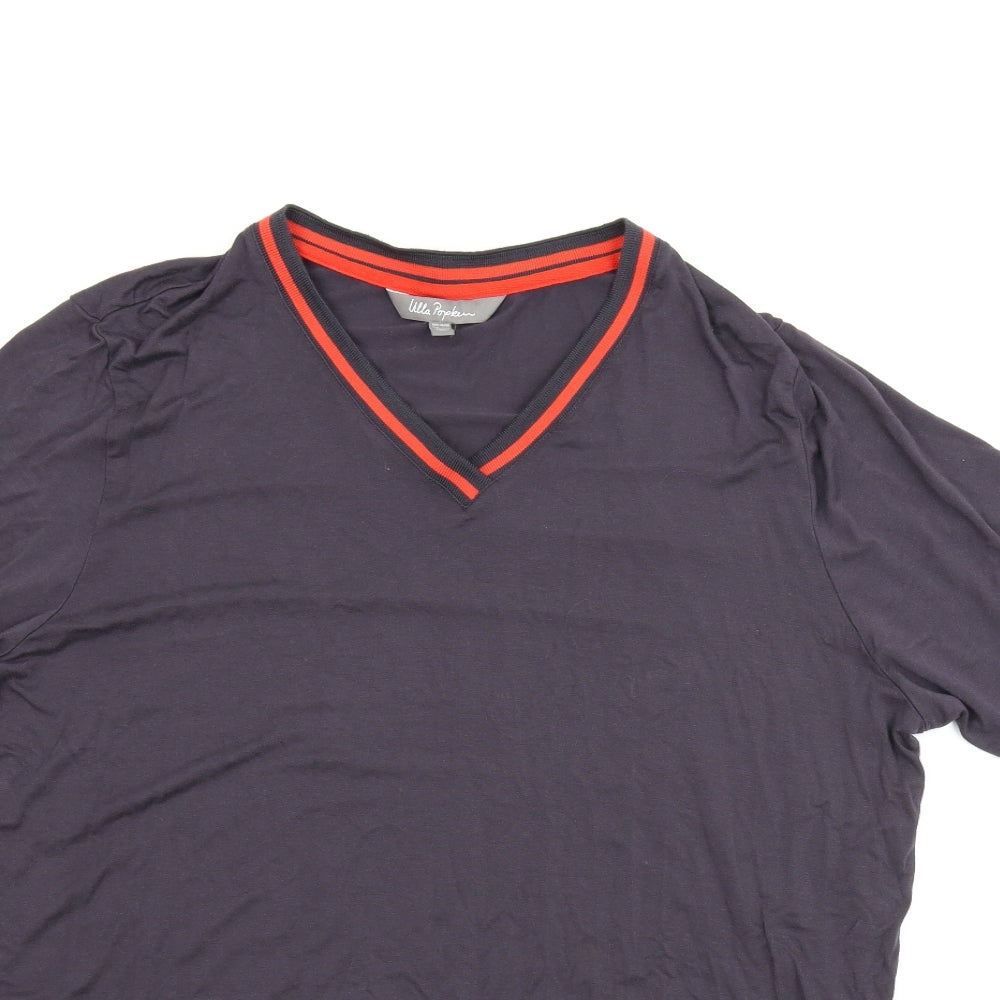 Ulla Popken Womens Grey   Ringer T-Shirt Size 22