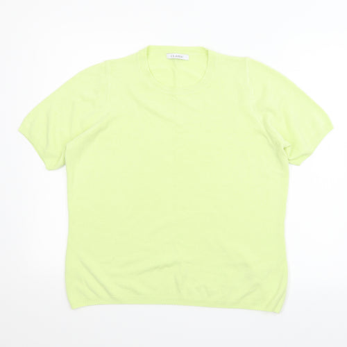 M&S Womens Yellow   Pullover Jumper Size 16